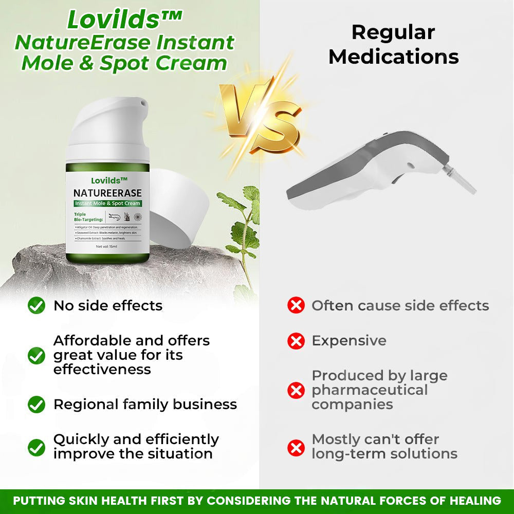 ✅Official Store: LOVILDS™ NatureErase Instant Mole & Spot Cream