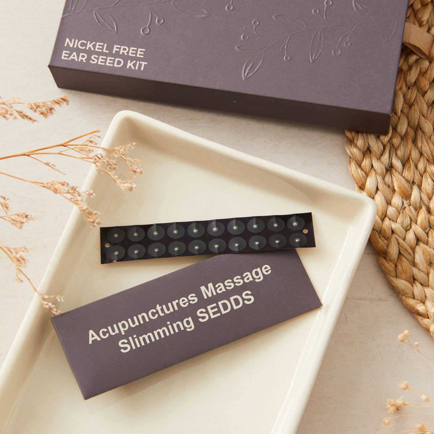 (LIMITED TIME DISCOUNT π₯ LAST DAY) 24K Gold/Silver/Nickel Massage Acupunctures Slimming Ear Seed Set