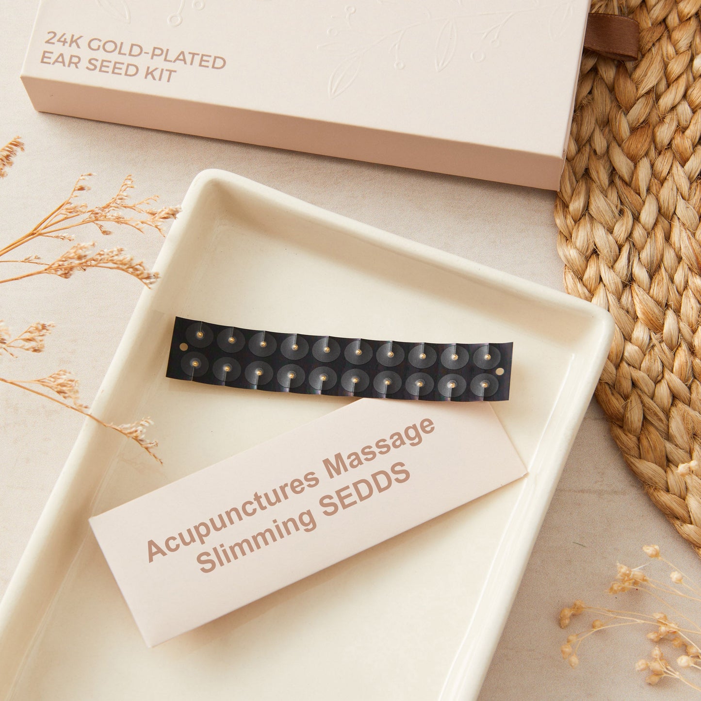 (LIMITED TIME DISCOUNT π₯ LAST DAY) 24K Gold/Silver/Nickel Massage Acupunctures Slimming Ear Seed Set
