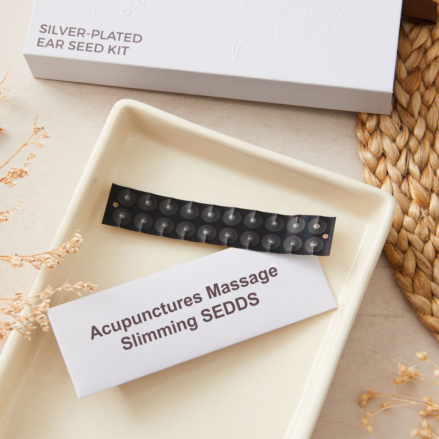 (LIMITED TIME DISCOUNT π₯ LAST DAY) 24K Gold/Silver/Nickel Massage Acupunctures Slimming Ear Seed Set