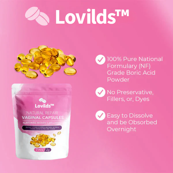 LOVILDSâą Instant Itch Relief & Natural Detox & Firming Repair & Pink and Tender Natural Capsulesđ„„đ„„