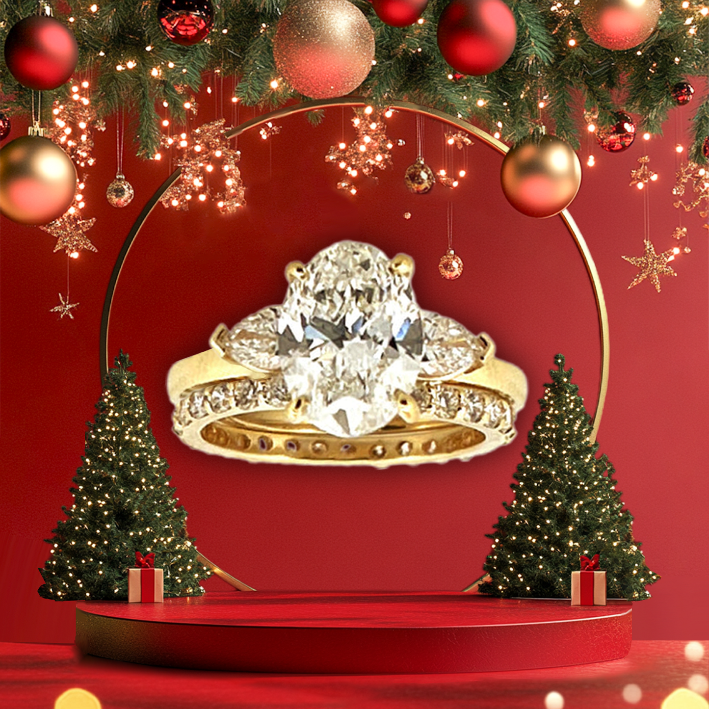 🎄 Christmas sale now🎄【 Official Brand Store 】Lymphatic Magnetic Therapy Germanium Diamond Ring